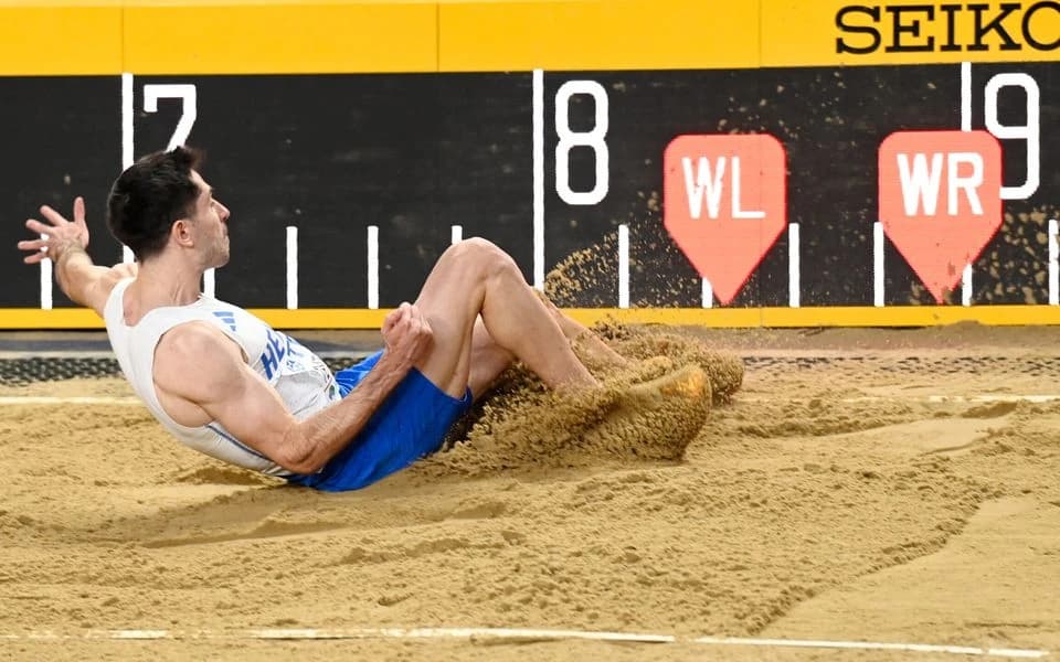 Long jumper Tentoglou wins Diamond League meet, matching year’s best leap