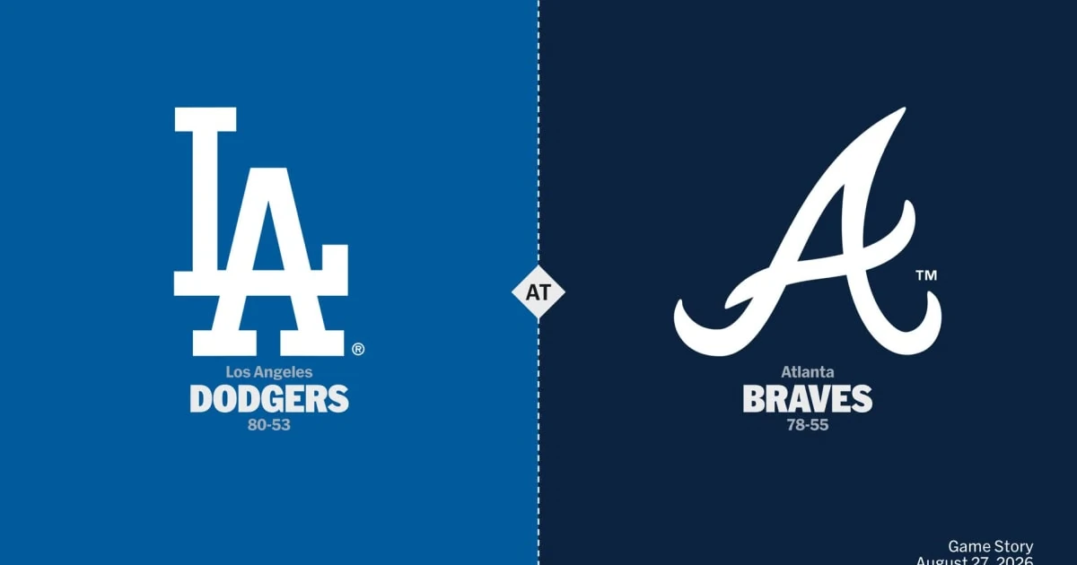 Los Angeles Dodgers at Atlanta Braves Game Story, Scores/Highlights - 08/27/2026