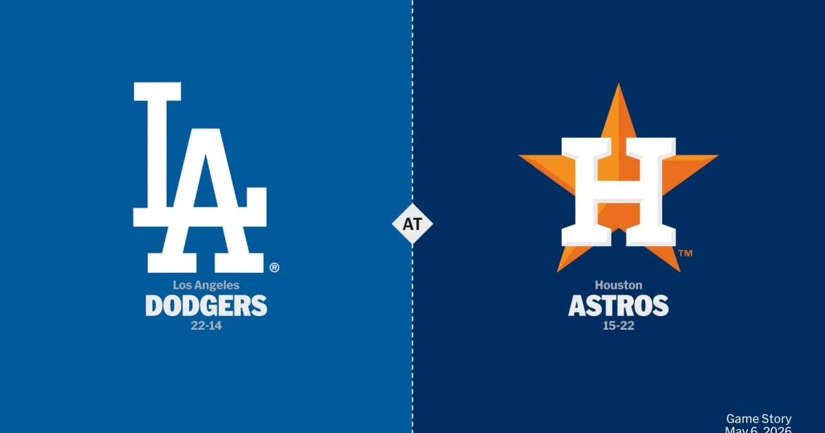 Los Angeles Dodgers at Houston Astros Game Story, Scores/Highlights - 05/06/2026