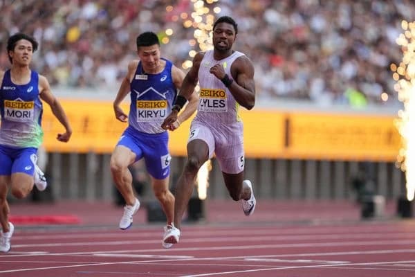 Lyles helps to light up Tokyo with 100m win at Seiko Golden Grand Prix