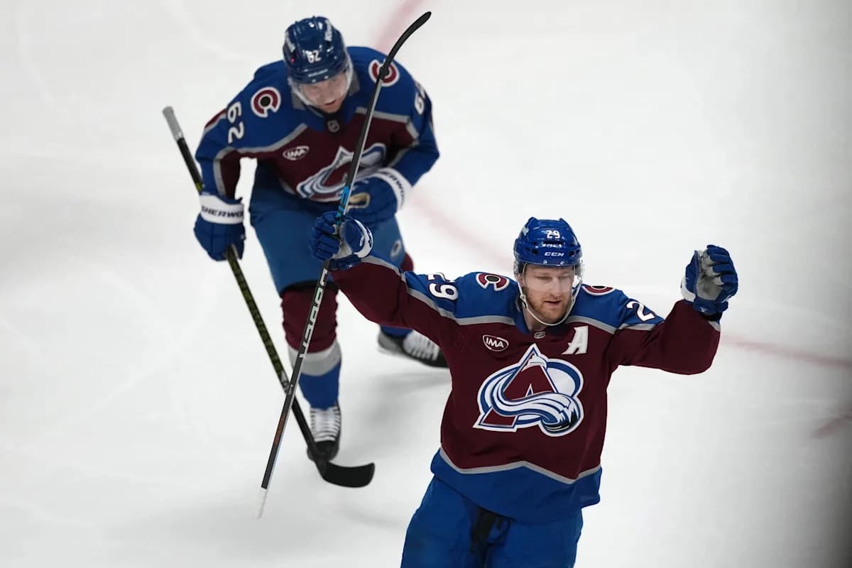 MacKinnon has goal and 2 assists in 5-2 win over Wild as Avalanche take 2-0 lead in series