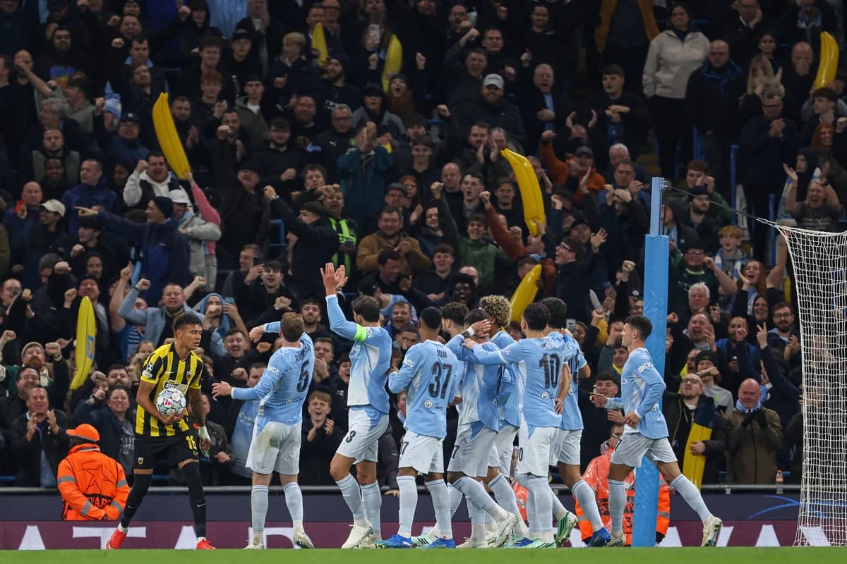 Manchester City - AEK Atena 5-1. "Cetățenii" au făcut spectacol pe Etihad. Răzvan Marin a fost titul
