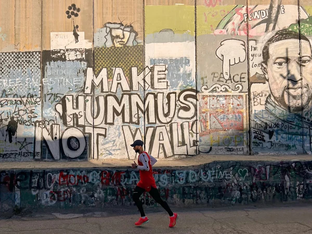 Marathon marks a turning point for a Palestinian runner released from an Israeli prison