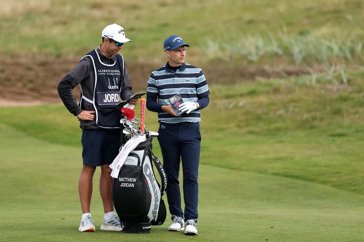 Matthew Jordan survives Piers Morgan ‘sledging’ to move into contention at Alfred Dunhill Links