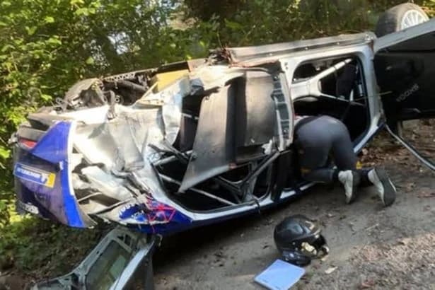 Max Verstappen's dad Jos caught in horror rally crash as car smashes into tree