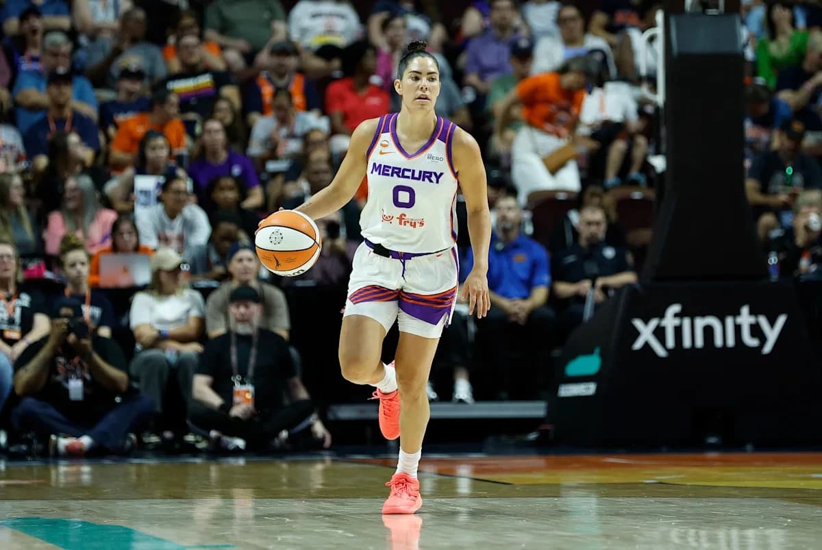 Mercury G Kelsey Plum left Sunday's loss to Mystics early with 'left calf tightness'