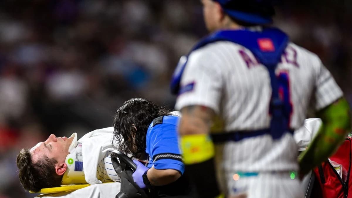 Mets 1B Young will miss rest of season after collision