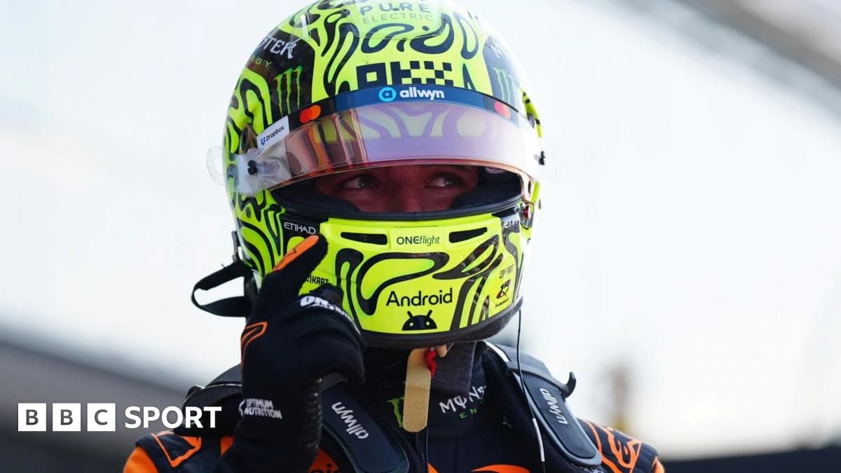 Miami Grand Prix: Lando Norris on pole for sprint race ahead of Kimi Antonelli
