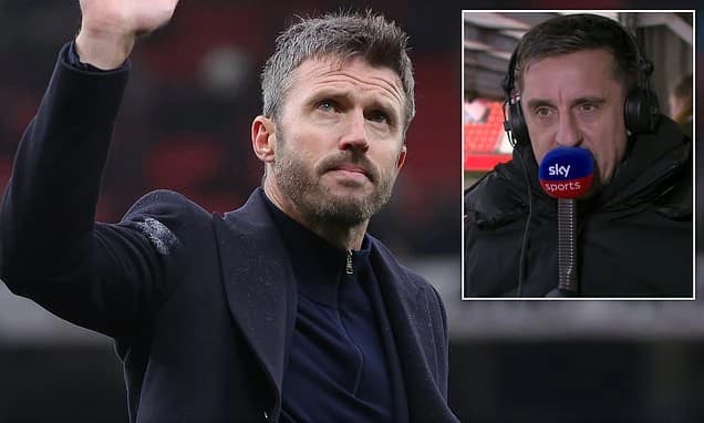 Michael Carrick hits back at Gary Neville after his former Man United team-mate accused players of b