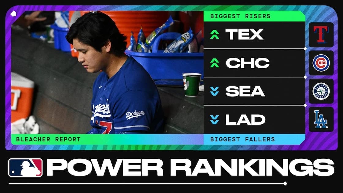 MLB Power Rankings as Ohtani's Dodgers Lose Top Spot Amid Slump, Cubs and Rangers Rise