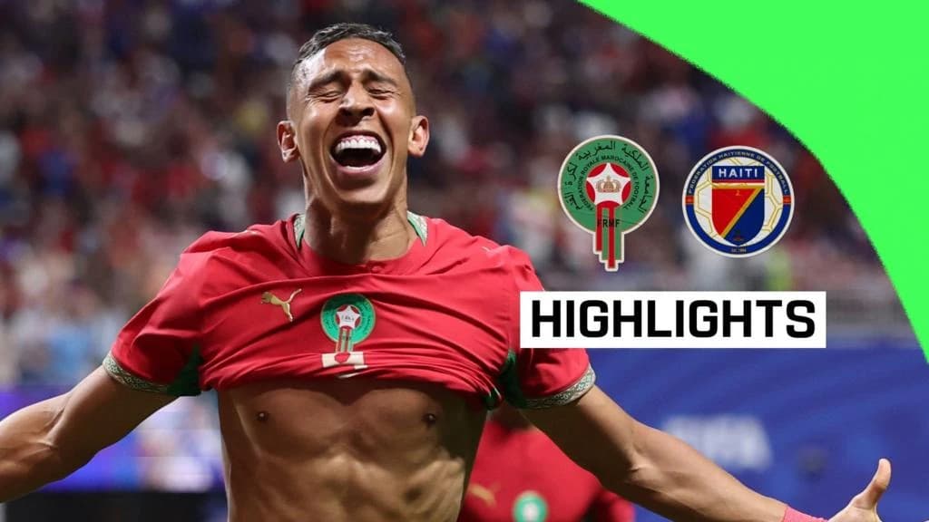 Morocco v Haiti Group C: Morocco progress thanks to late goals from Soufiane Rahimi and Gessime Yass
