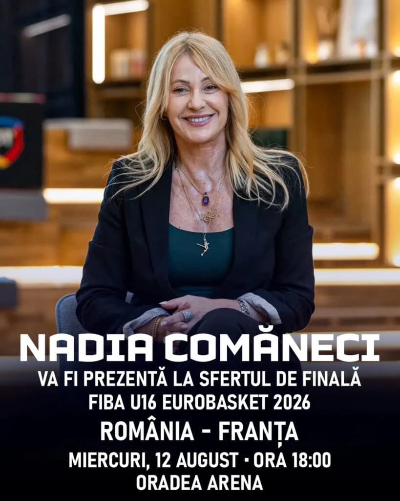 Nadia Comăneci vine la Oradea pentru naționala României. Tricolorii joacă pentru semifinalele EuroBa