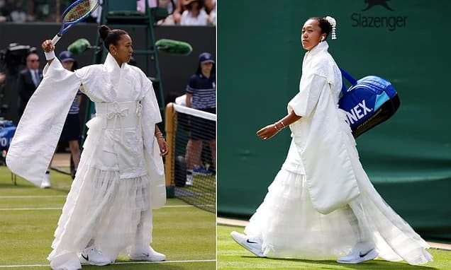 Naomi Osaka arrives at Wimbledon in ANOTHER eye-catching Kimono outfit as tennis star refuses to bac