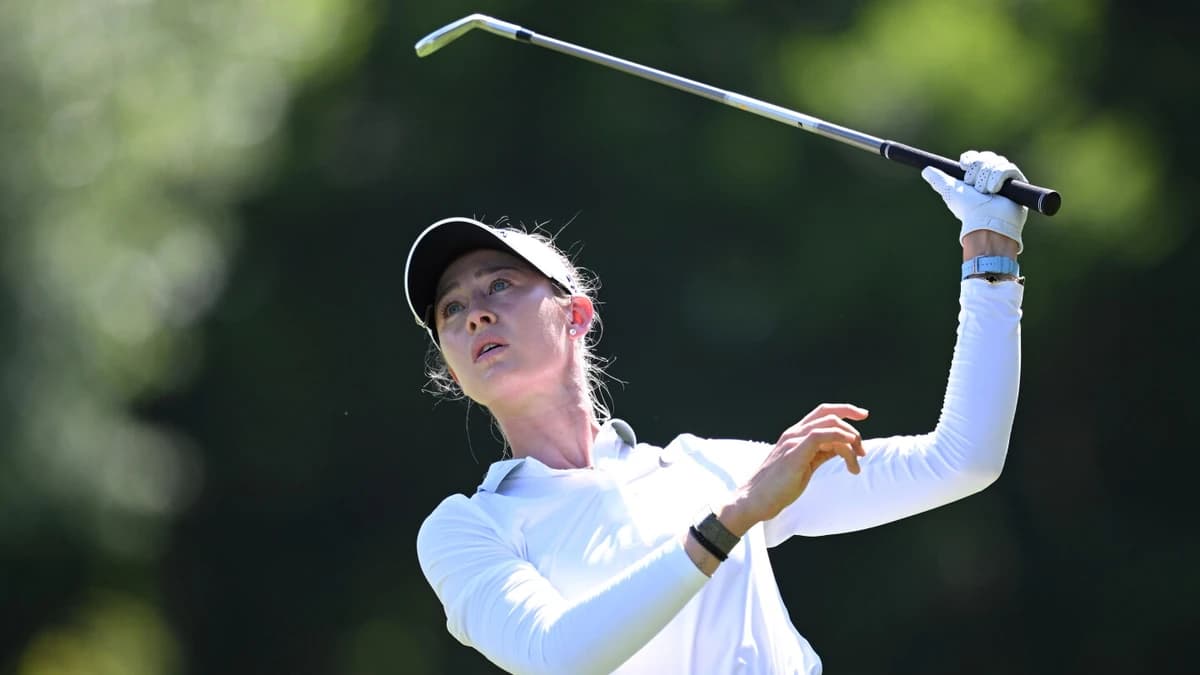 Nelly Korda in danger of first missed cut in two years at Amundi Evian Championship