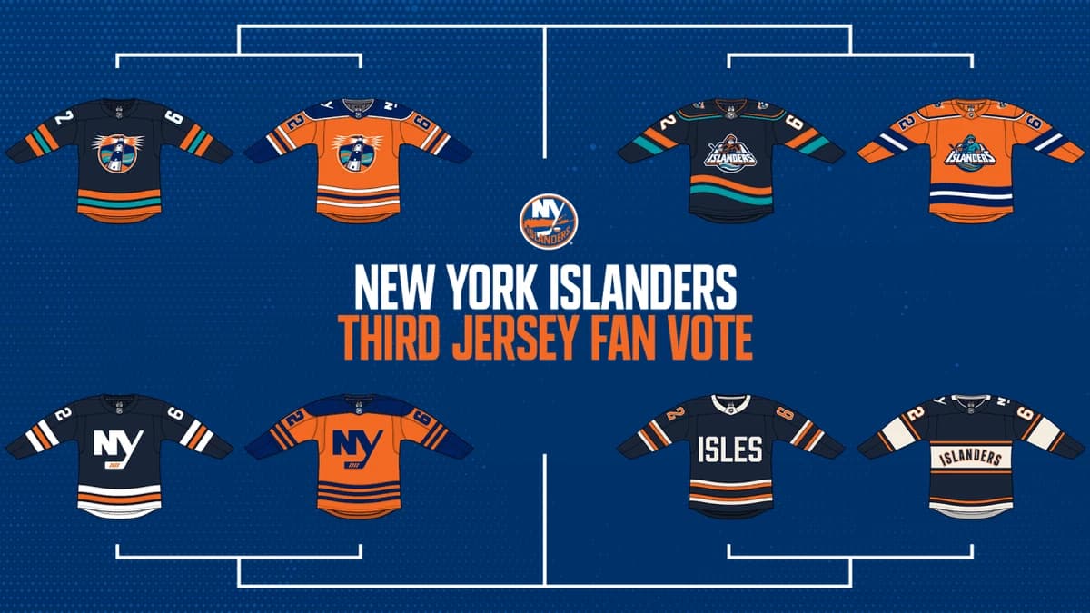 New York Islanders Unveil Eight Finalists in First-Ever NHL Fan-Driven Third Jersey Design Contest