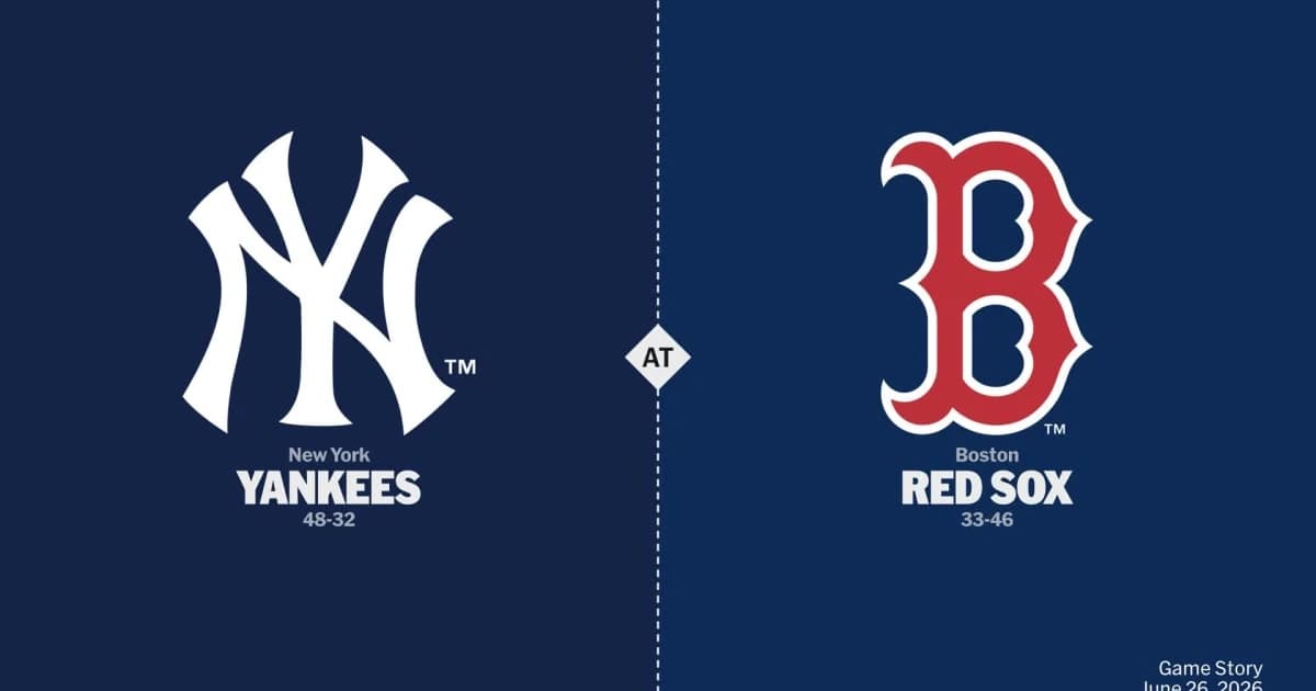 New York Yankees at Boston Red Sox Game Story, Scores/Highlights - 06/26/2026