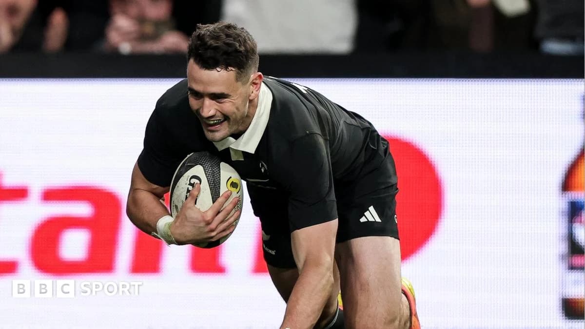 New Zealand 34-32 France: Will Jordan double helps All Blacks win Nations Championship opener