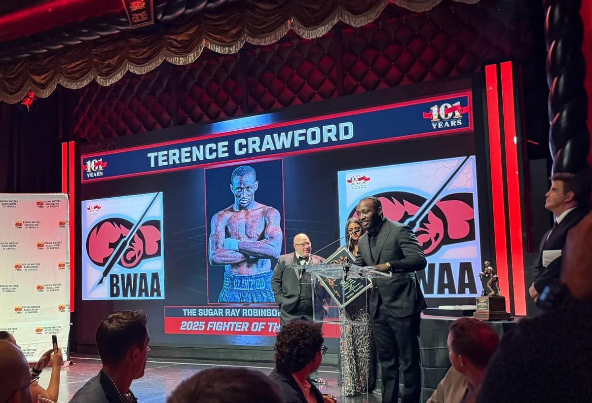 Next stop Hall of Fame, says Terence Crawford as he accepts BWAA Award