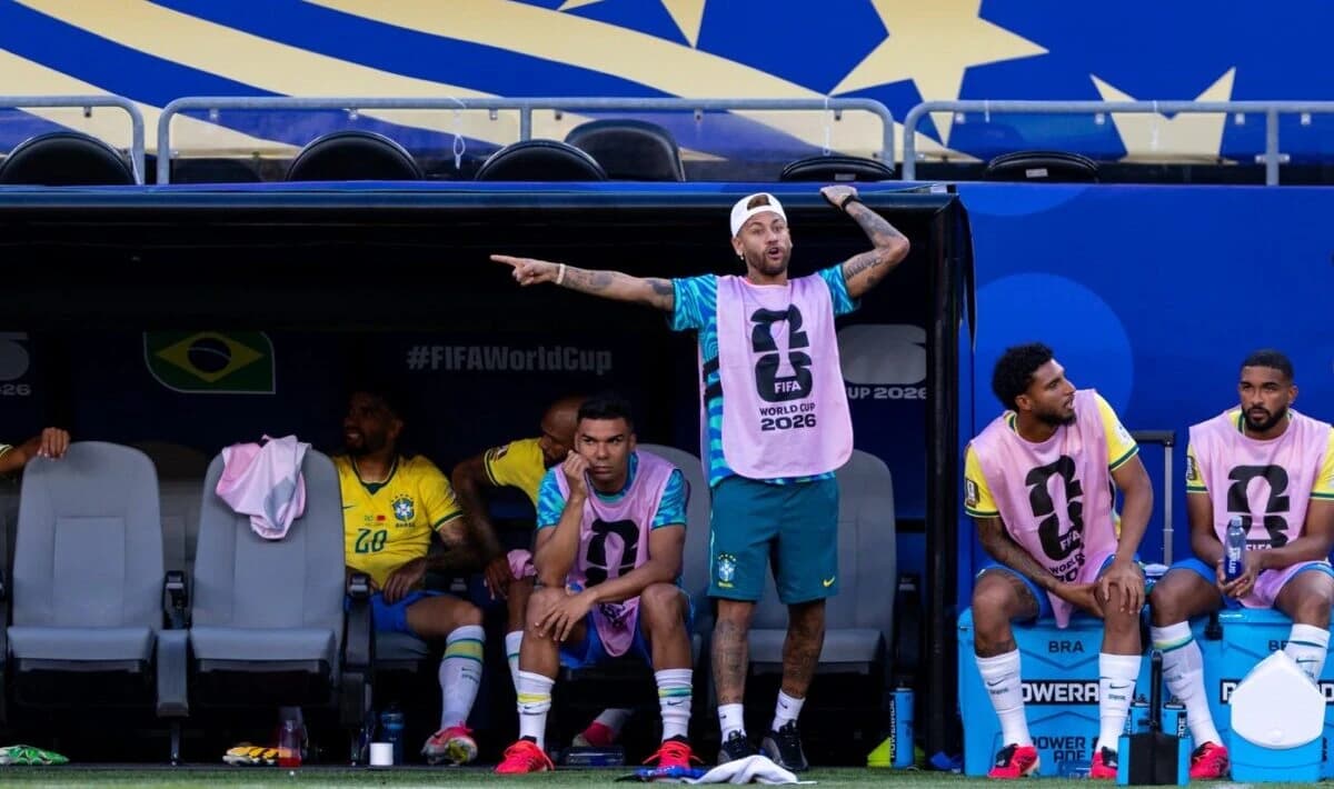 Neymar i-a luat locul lui Carlo Ancelotti. Cum a fost surprins în timpul meciului Brazilia – Maroc 1