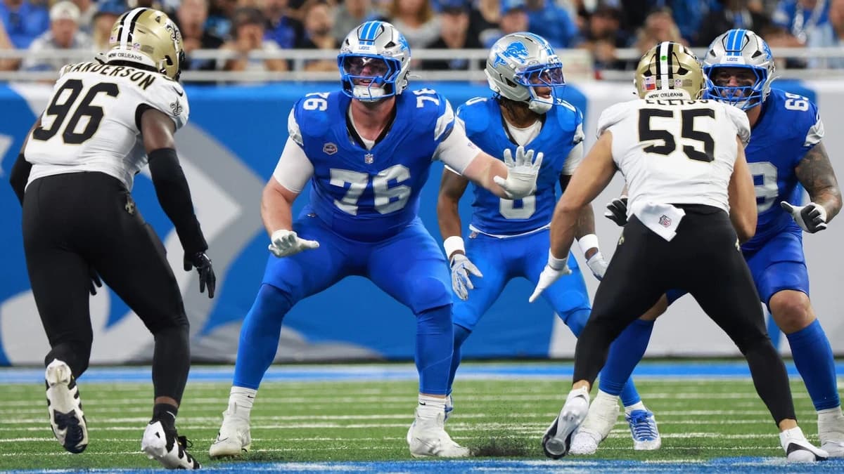NFL Week 2 injury report: Lions down two starting offensive lineman vs. Bills, including Blake Mille