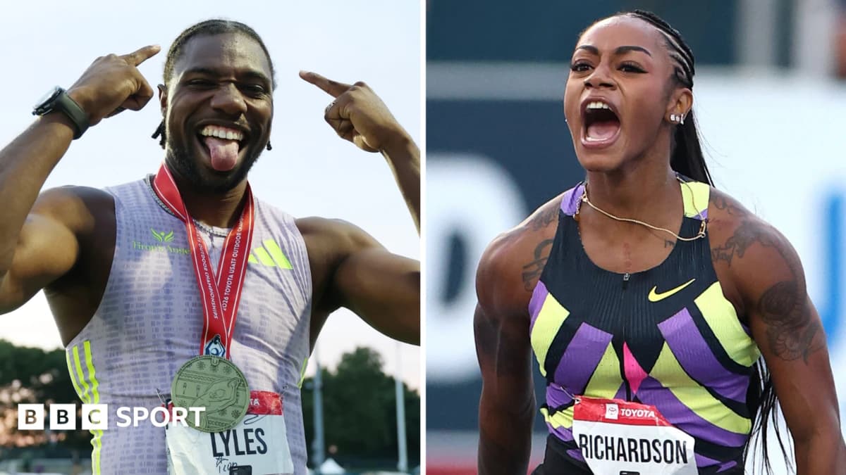 Noah Lyles wins 100m at US championships in world-leading 9.79s