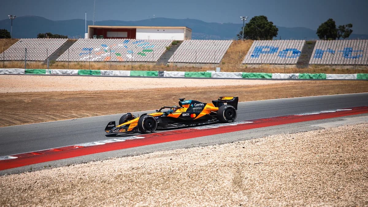 Norris, Piastri and Fornaroli in action at Portimao