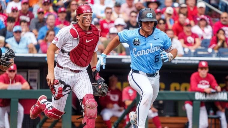 North Carolina vs. Oklahoma baseball box score: Live stats from College World Series Championship