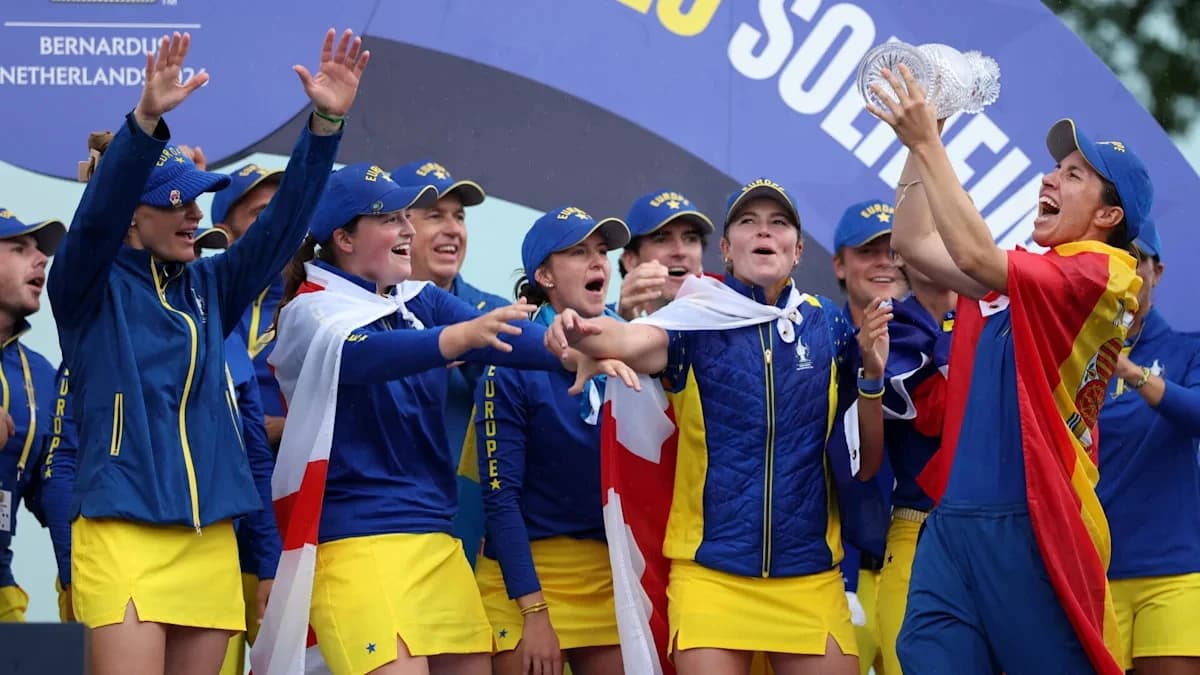 Now that’s how you celebrate: Europe controls singles to reclaim Solheim Cup