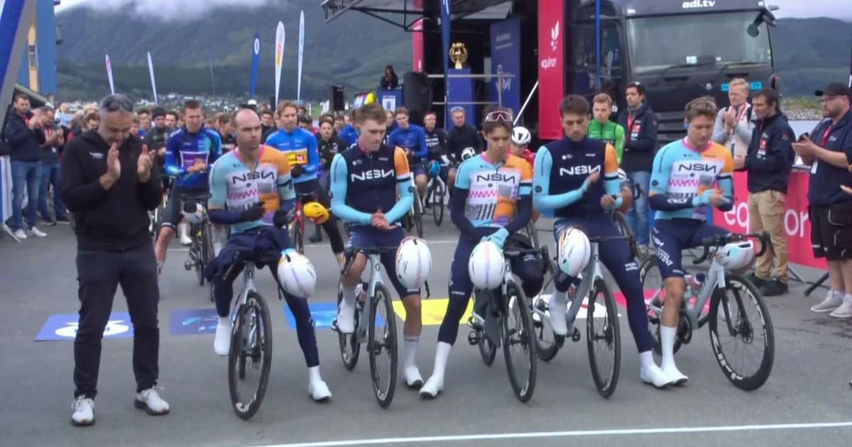 NSN Cycling lead applause as tribute paid to Finlay Tarling before Stage 2 of Arctic Race of Norway