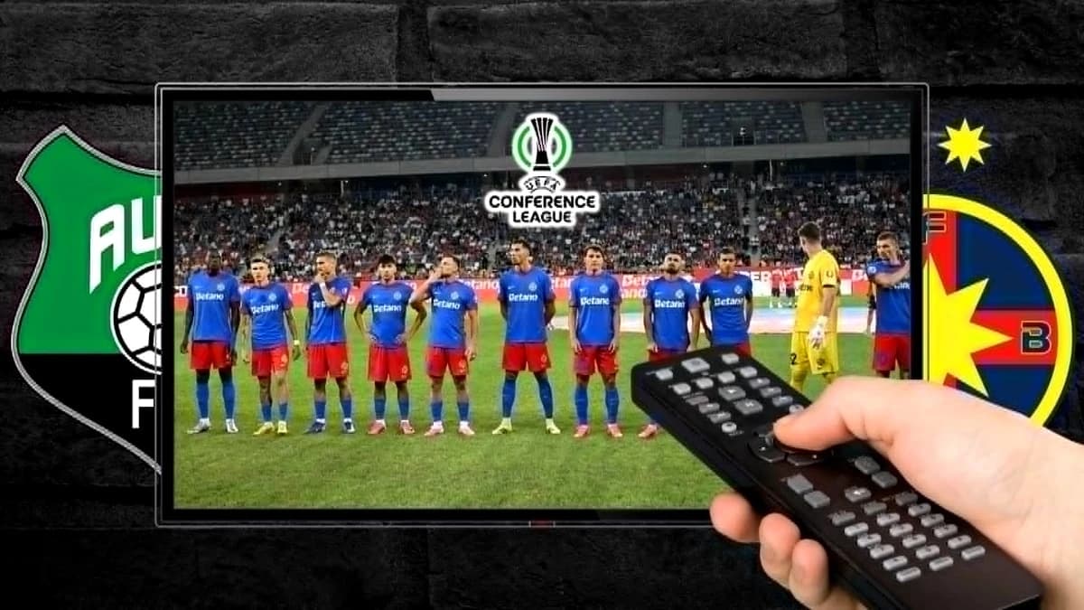 Nu se vede la tv! Returul Auda – FCSB din Conference League poate fi urmărit doar pe platformele de