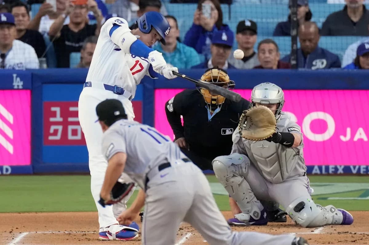 Ohtani sparks Dodgers with a leadoff homer, leads 7 hitless innings in 4-1 win