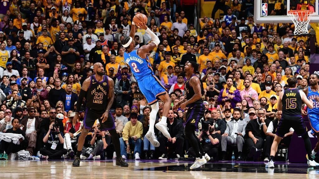 OKC escapes late L.A. charge to complete sweep