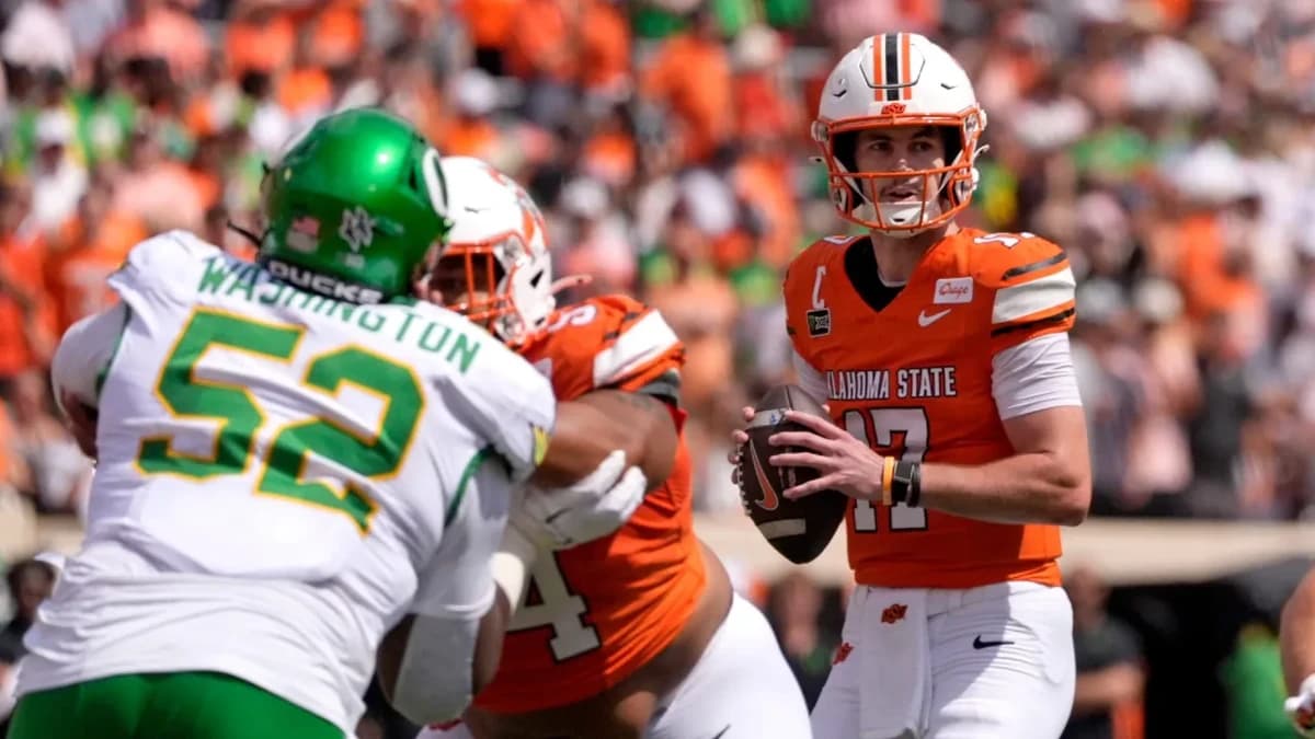Oklahoma State's Drew Mestemaker, West Virginia's Michael Hawkins crack Heisman Watch