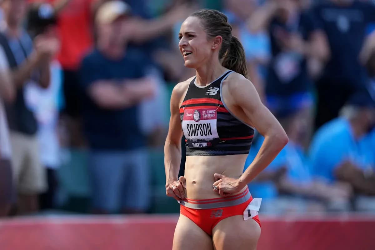 Olympian Jenny Simpson shows 'encouraging improvement' after collapsing at a Raleigh track event