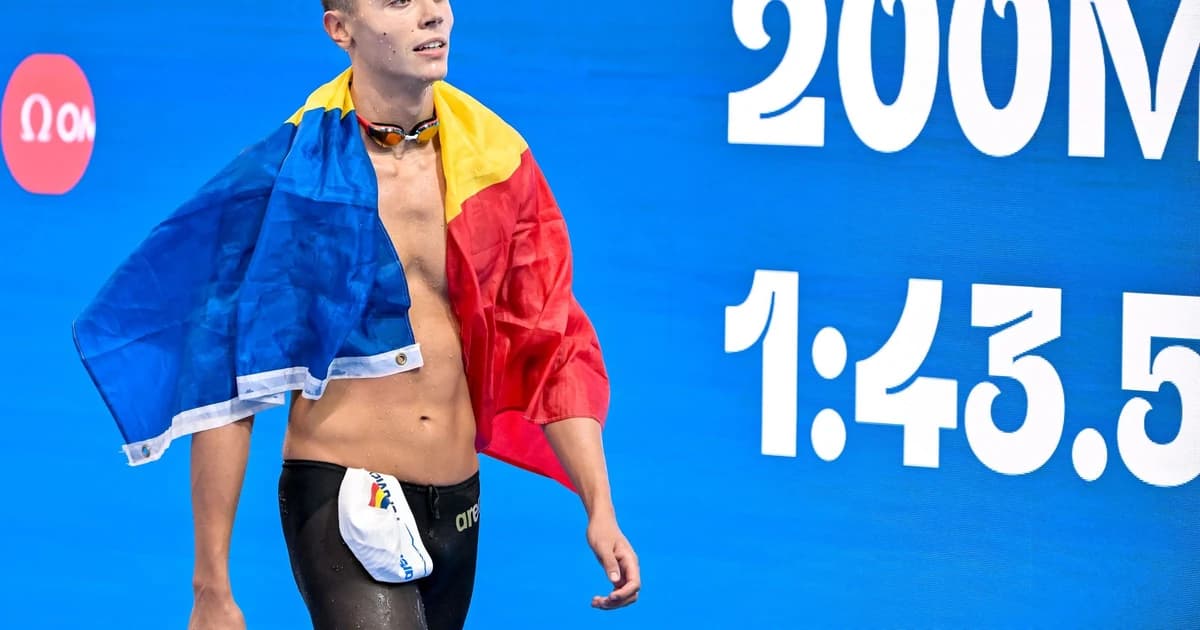 Ora de start a finalei lui David Popovici la 200 m liber! Românul se luptă azi pentru al doilea aur