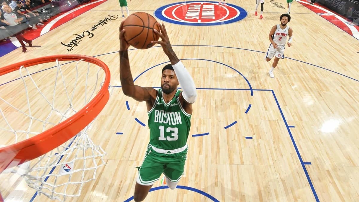 Paul George's 38-point debut not enough as Piston rally late to down Celtics