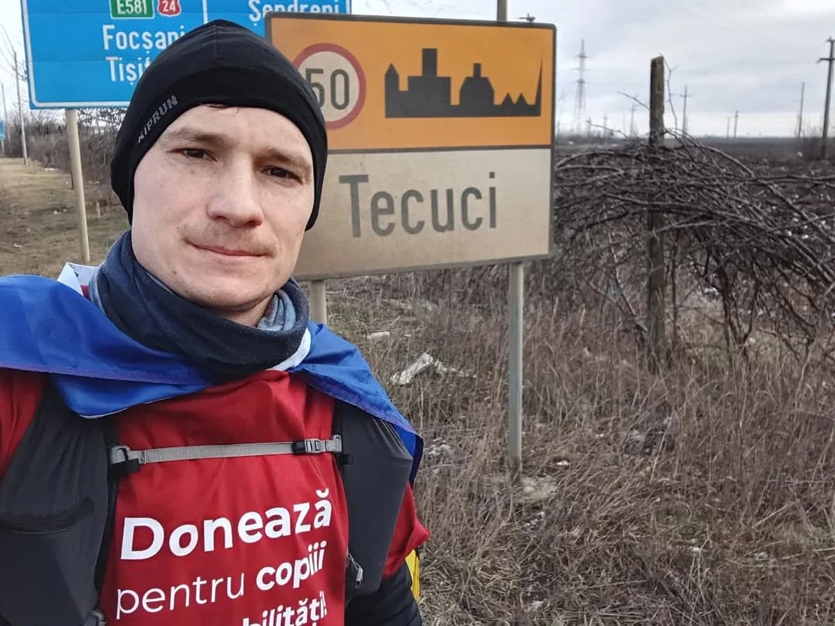 Pe drumul speranţei, în turul României! Ultramaratonistul ieșean Adrian Şovea face ocolul țării în a