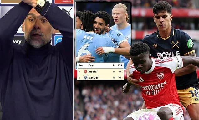 Pep Guardiola issues hilarious 'come on you Irons' rallying cry to West Ham as Man City pile pressur