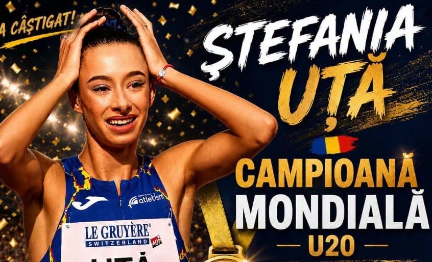 Performanță de senzație: Ștefania Uță câștigă medalia de aur la Campionatele Mondiale de atletism U2