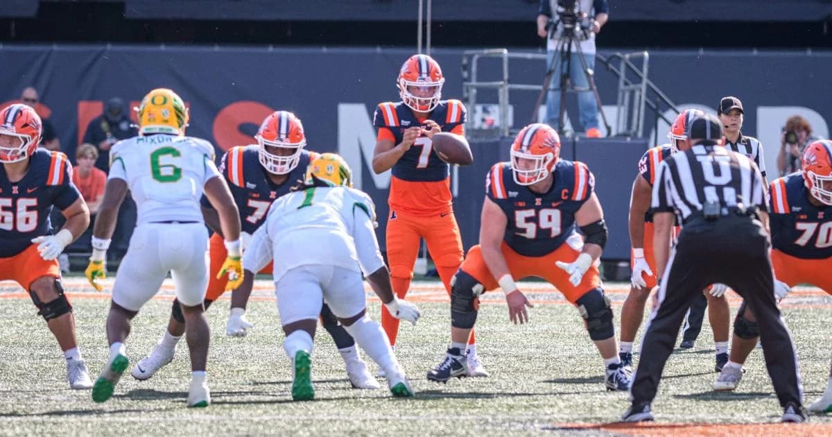 Physical offensive line play helped propel Illinois past Oregon