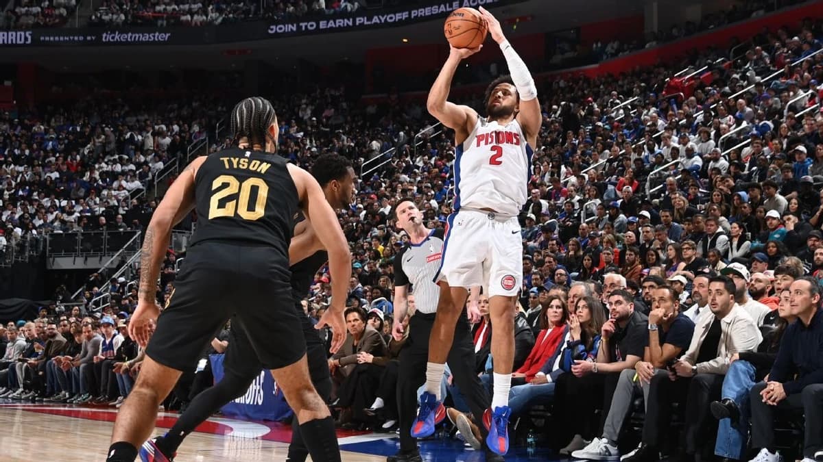 Pistons pull away from Cavs to take Game 1