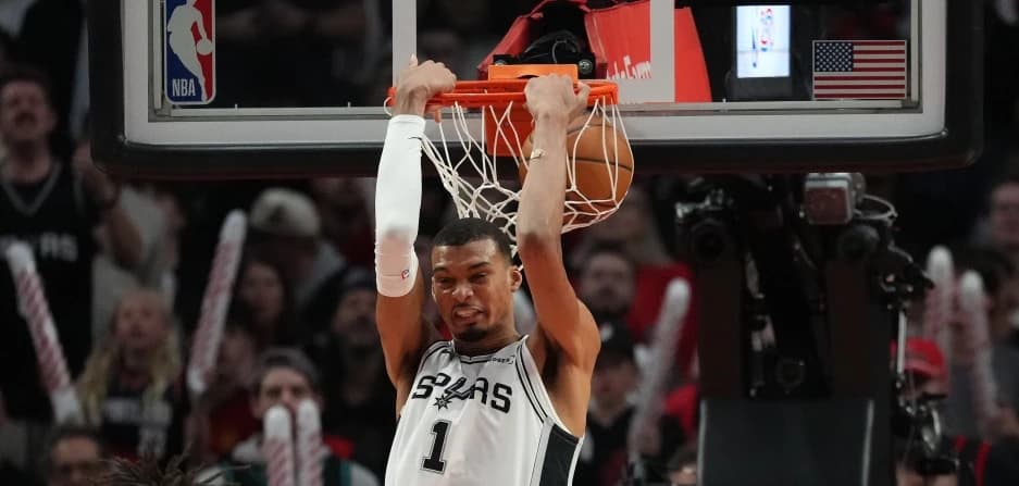 Portland – San Antonio 93-104. Revenire spectaculoasă cu Victor Wembanyama în mare formă