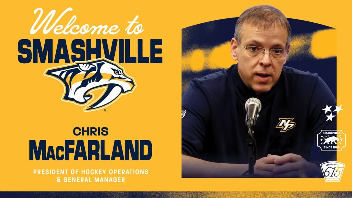 Predators Hire Chris MacFarland as President of Hockey Operations and General Manager