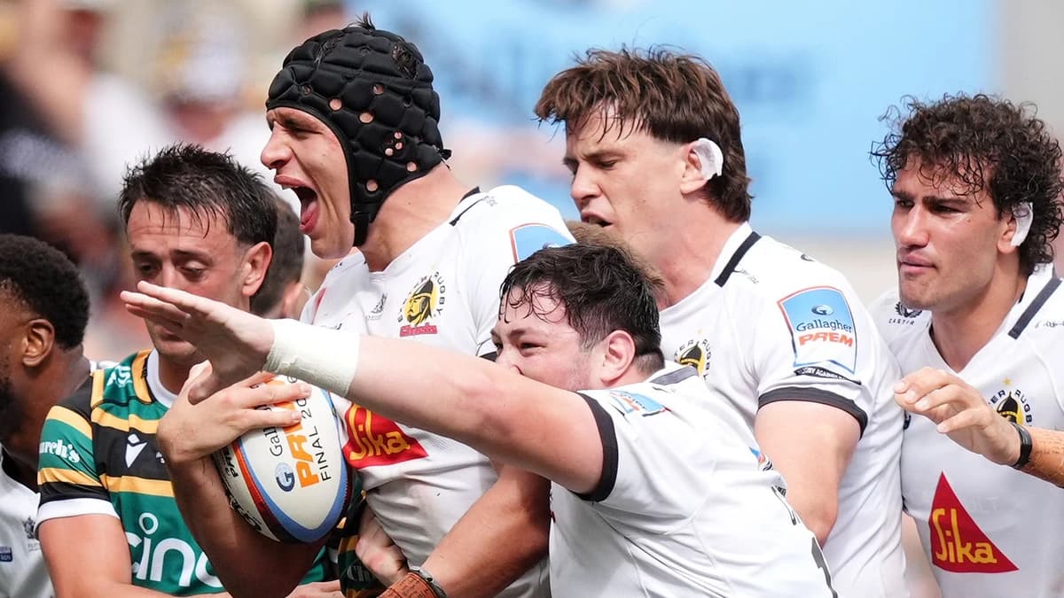 Prem Rugby final HT LIVE! Northampton 14-10 Exeter