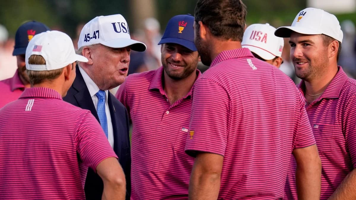 Presidents Cup: Team USA beat International Team 17-13 after epic Sunday singles fightback to avoid