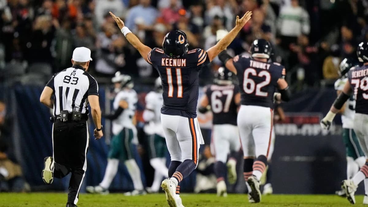 QB3 Case Keenum, Bears defense shock Eagles in MNF rout