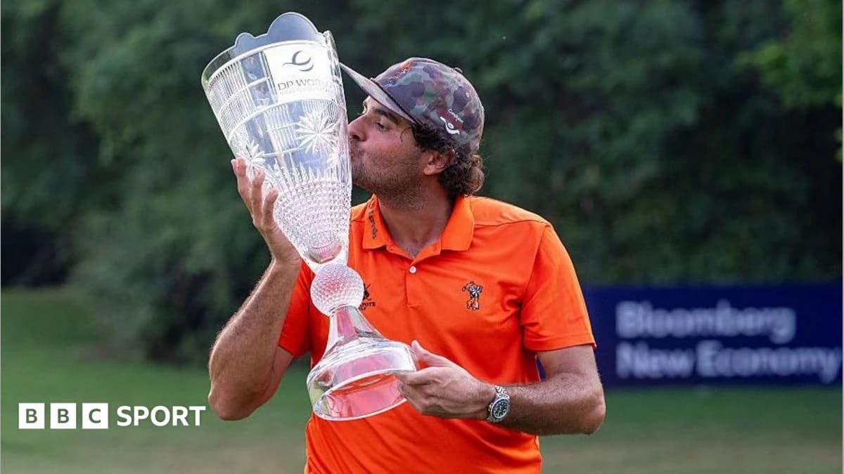 Race to Dubai: Eugenio Chacarra seals two-stroke win in India to lead standings from Patrick Reed an
