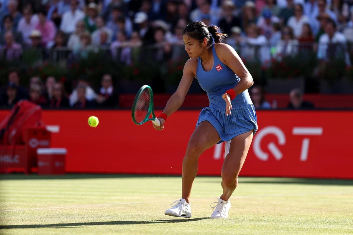Raducanu storms past Jovic to reach first final on home soil at Queen’s Club