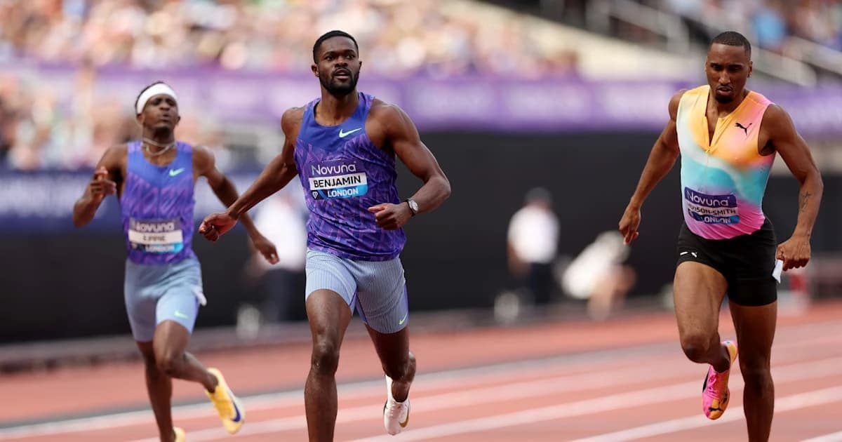 Rai Benjamin runs personal best to beat home hope Matthew Hudson-Smith in men's 400m at London Diamo