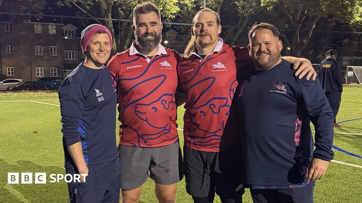 'Ran through me' & 'good value in pub' - ex-NFL star Kelce tries rugby